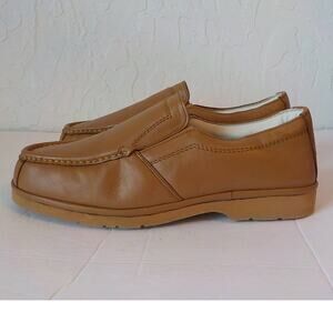 Stuart McGuire Loafers Comfort Shoes Taupe Brown Leather Slip On Men size 8 D
